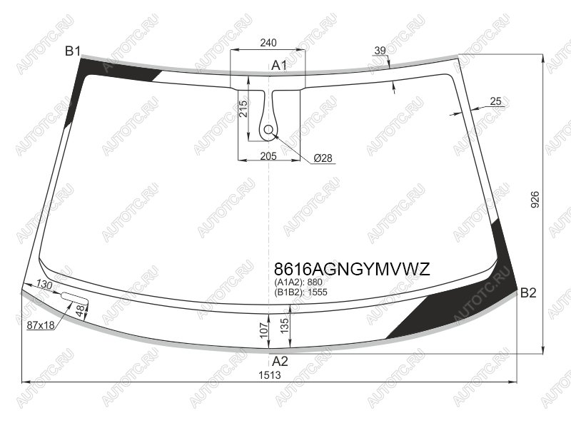 Стекло лобовое (Датчик дождя/ Молдинг) Audi A6 14-18 / A6 allroad quattro 14-19 / S6 14-18 FUYAO 8611AGNGYMVWZ1W, 8611agngymvwz1w 8611AGNGYMVWZ1W