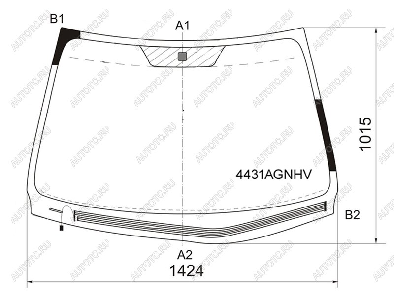 Стекло лобовое (Обогрев щеток) Kia Ceed 06-10 4431AGNHV