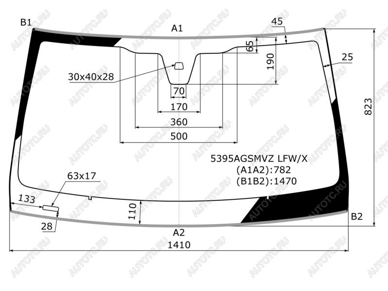 Стекло лобовое (Датчик дождя Молдинг 2D CPE) Mercedes-Benz C-Class 18-21 5395AGSMVZ LFW/X