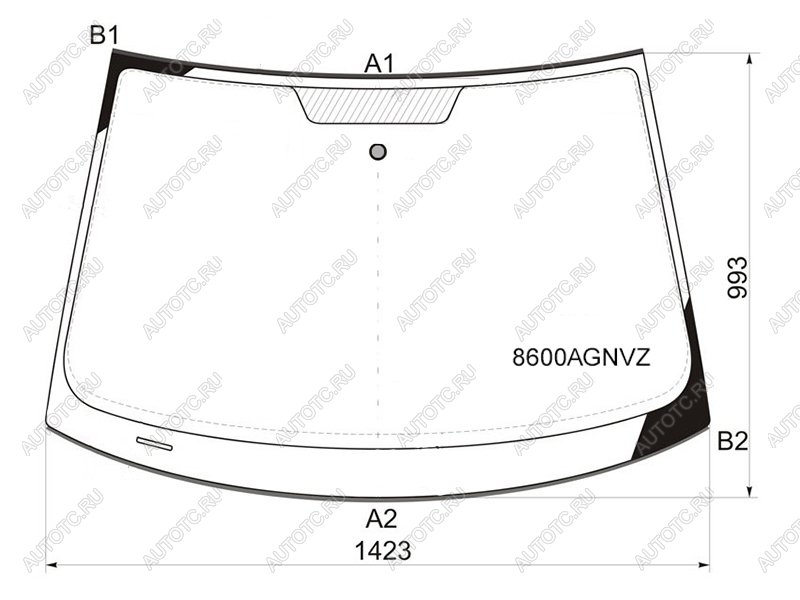 Стекло лобовое (Молдинг) Volkswagen Golf 03-16 8600AGNVZ