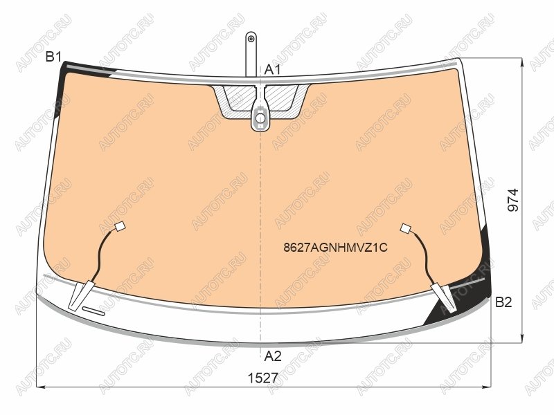 Стекло лобовое (Обогрев полный Датчик дождя Молдинг) Volkswagen Tiguan 16-21  Tayron 18- 8627AGNHMVZ1C