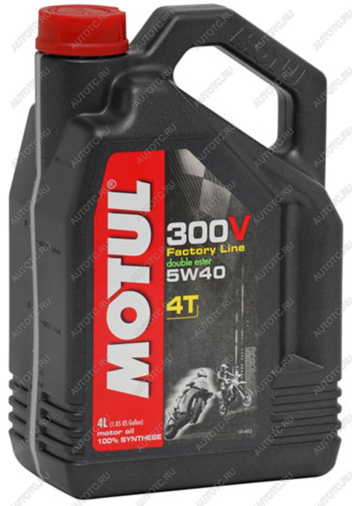 Масло моторное для 4-х тактных двигателей 300V 4T FACTORY LINE 5W40 синт.4л MOTUL 104115