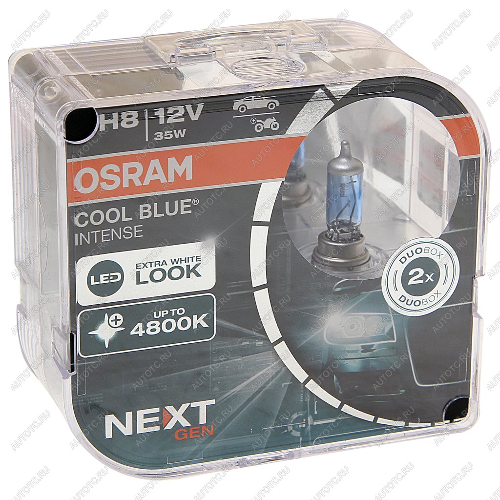 Лампа 12V H8 35W PGJ19-2 +100% 5000K евробокс (2шт.) Cool Blue Intense NextGen OSRAM 64212cbn-hcb