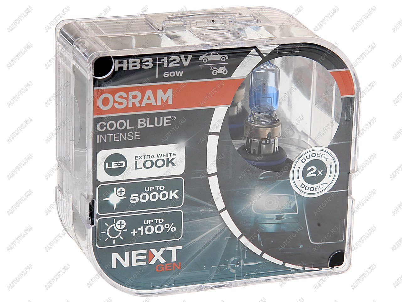 Лампа 12V HB3(9005) 60W P20d +100% 5000K евробокс (2шт.) Cool Blue Intense NextGen OSRAM 9005cbn-hcb