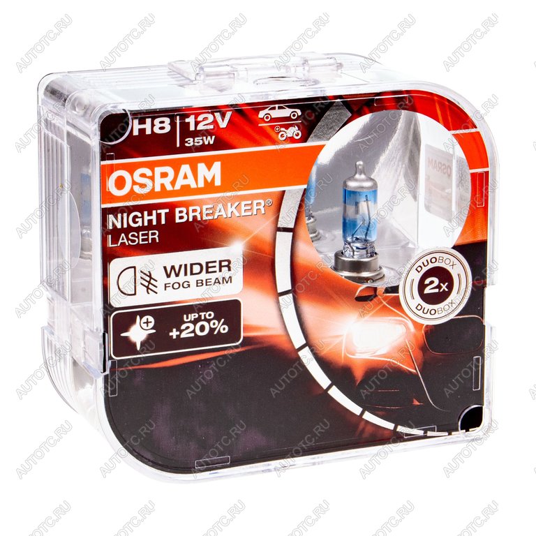 Лампа 12V H8 35W PGJ19-1 +150% 3900K бокс (2шт.) Night Breaker Laser OSRAM 64212nl-hcb