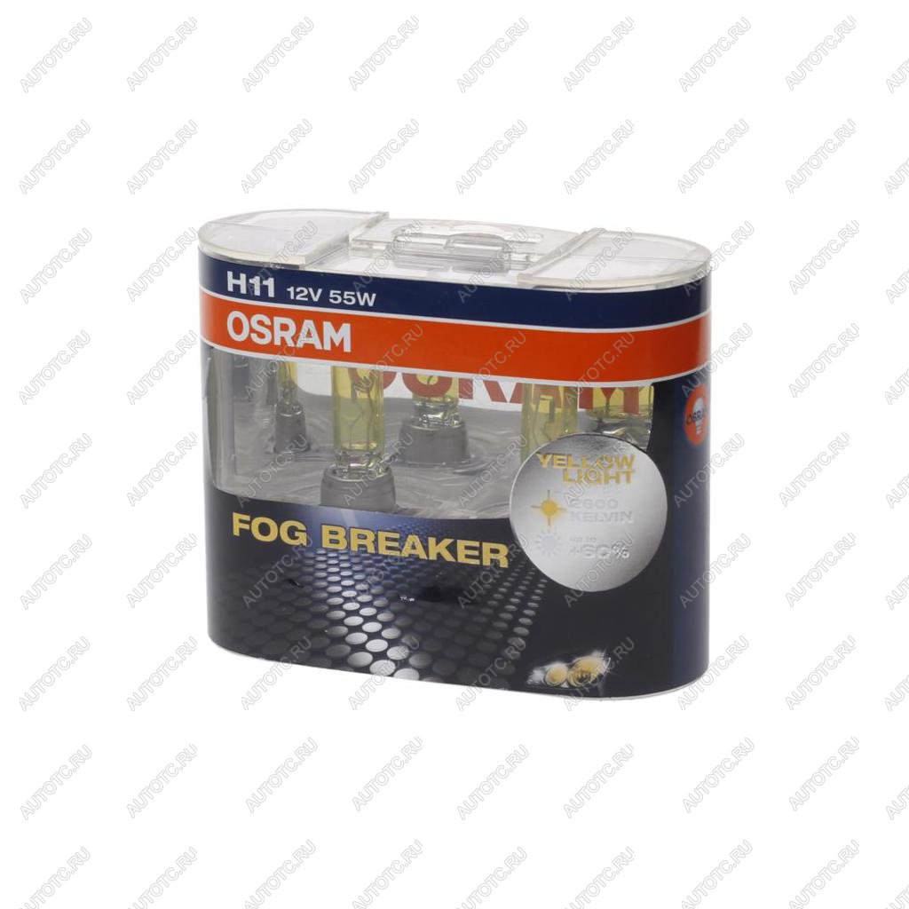 Лампа 12V H11 55W PGJ19-2 бокс (2шт.) Fog Breaker OSRAM 62211fbr-hcb