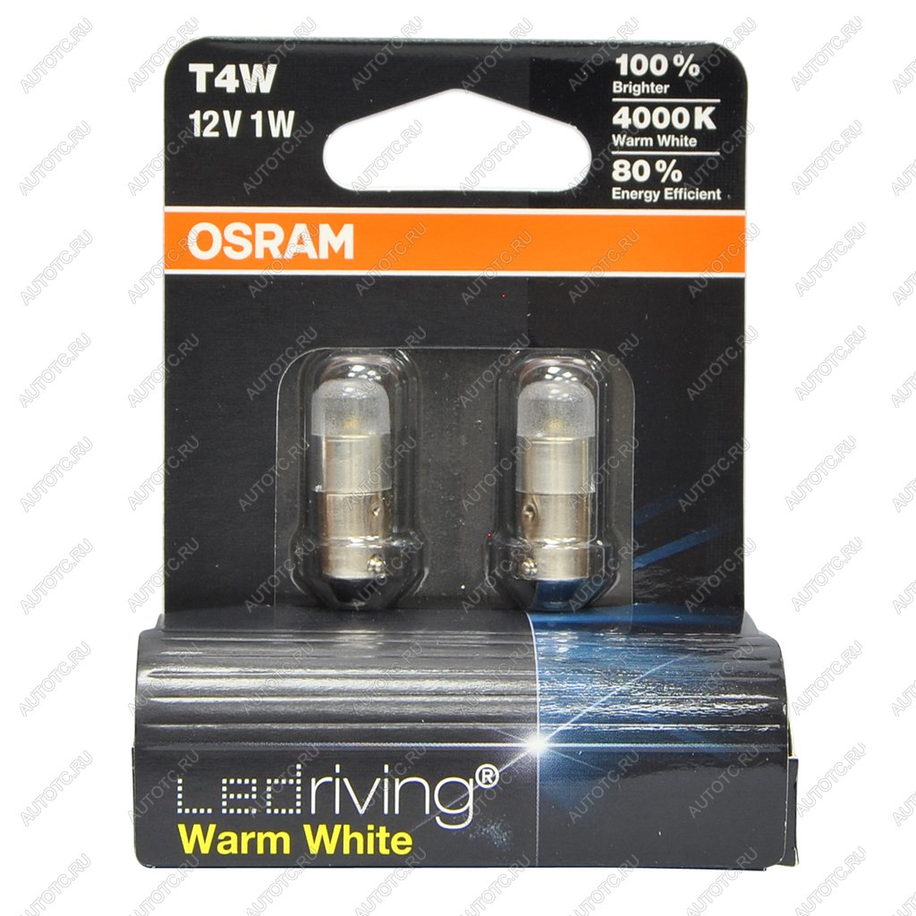 Лампа светодиодная 12V T4W BA9s блистер (2шт.) Ledriving Warm White OSRAM OSRAM 3850ww-02b 3850ww-02b