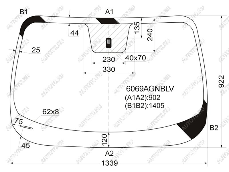 Стекло лобовое Nissan Juke 10-20 FUYAO 6069AGNBLV, 6069agnblv 6069AGNBLV