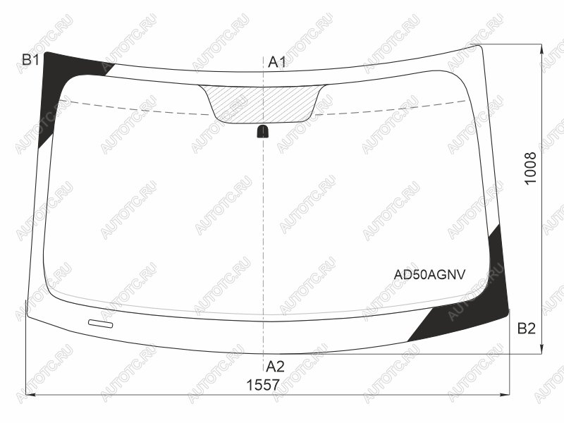 Стекло лобовое Dodge Journey 07-15  Fiat Freemont 13-15 AD50AGNV