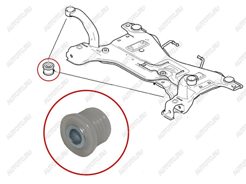 Сайлентблок подрамника передний FORD FOCUS II 08-14C-MAX 03-10 ST-1695011