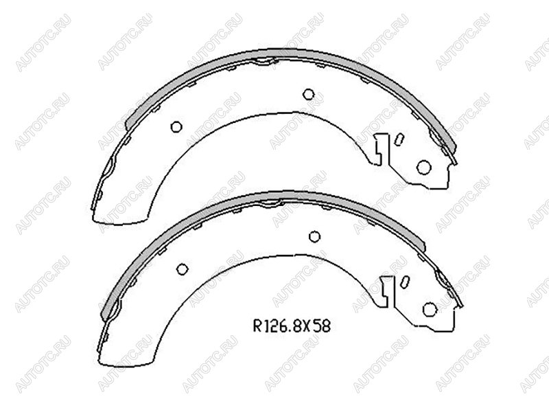 Колодки тормозные барабан SSANGYONG ISTANA 95-KYRON 06-ACTYON SPORT 07-REXTON 01- ST-6614203019