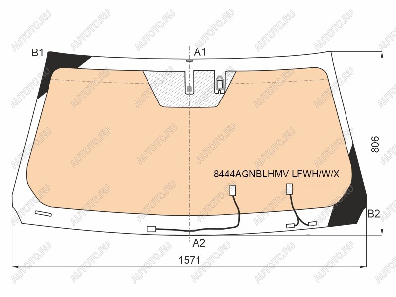 Стекло лобовое (Обогрев щеток/ Обогрев полный/ Датчик дождя) Toyota Land Cruiser (J300) 21- XYG 8444AGNBLHMV LFW/H/W/X, 8444agnblhmvlfwhwx 8444AGNBLHMV LFW/H/W/X