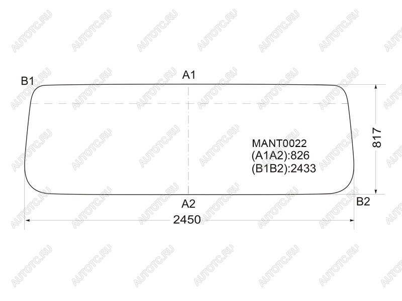 Стекло лобовое (Антенна) Man F-Series 86-95 / Shaanxi Shacman 06- / Shacman F2000 06- / F3000 12- / KMK MANT0022, mant0022 MANT0022