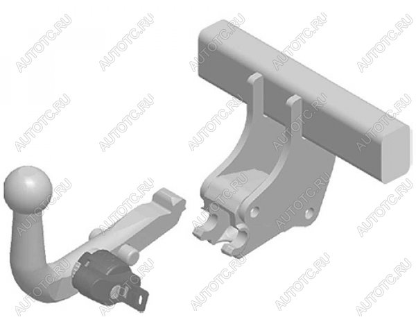 Фаркоп оцинкованный Mercedes Sprinter Classic 2013-2020, Mercedes Sprinter 1995-2006, Volkswagen LT 1995-2006 без ступеньки LWB быстросъемное крепление шара m034c