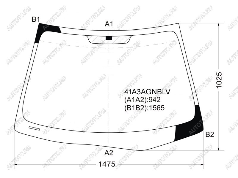 Стекло лобовое Hyundai Elantra 06-12  Avante 06-11 41A3AGNBLV