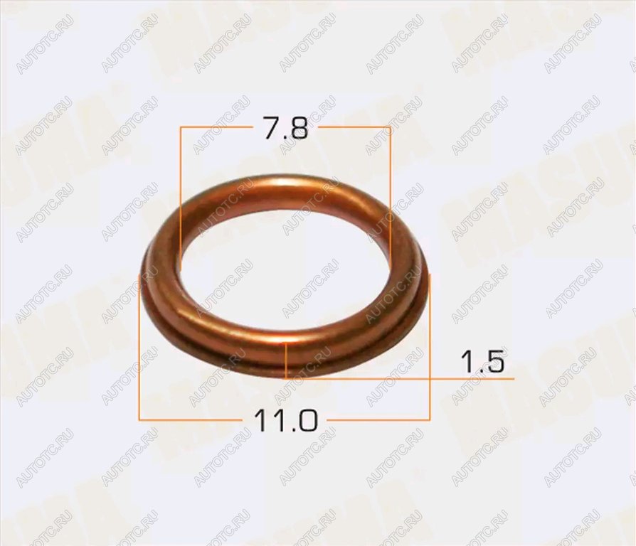 Прокладка MITSUBISHI Pajero Sport,L200 (98-08) (4D56) форсунки (медная) MASUMA mdp-0016