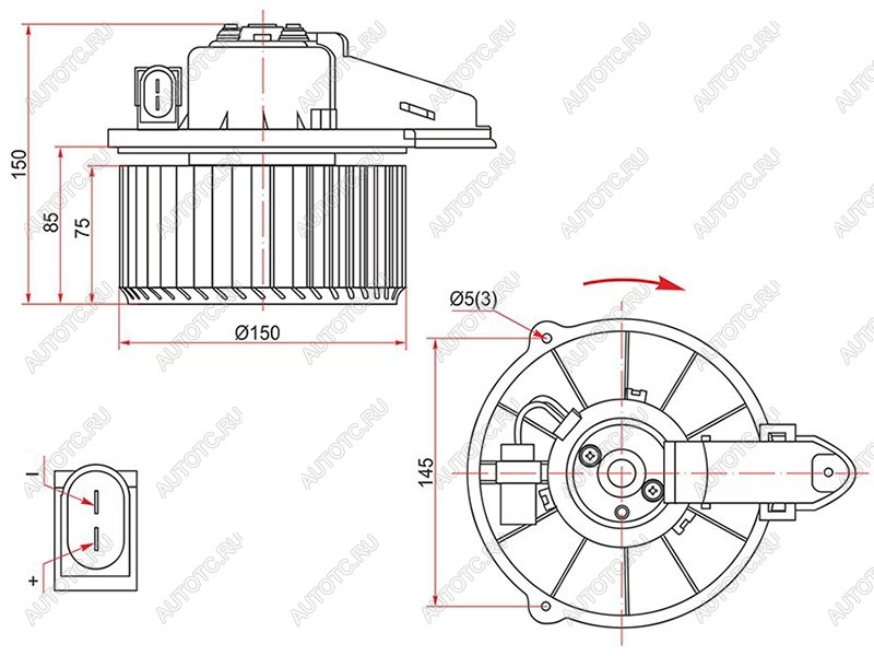 Мотор отопителя салона Audi A6 97-05  A6 allroad quattro 00-05  S6 99-04 ST-4B1820021B