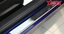 2 033 р. Накладки на внутренние пороги Souz-96 (без логотипа)  Peugeot 207 (2006-2014). Увеличить фотографию 1