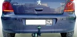 7 549 р. Фаркоп Лидер Плюс  Peugeot 307 ( хэтчбэк 3 дв.,  хэтчбэк 5 дв.) (2001-2008) (Без электропакета). Увеличить фотографию 1