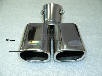 3 799 р. Насадка глушителя WINBO (двойная) Peugeot 4008 (2012-2017). Увеличить фотографию 2