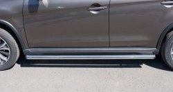 15 799 р. Защита порогов из круглой трубы диаметром 63 мм Russtal Peugeot 4008 (2012-2017) (Защита порогов с со скосами на торцах (вариант 1)). Увеличить фотографию 6