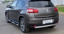 15 499 р. Одинарная защита заднего бампера из трубы диаметром 76 мм SLITKOFF  Peugeot 4008 (2012-2017). Увеличить фотографию 2