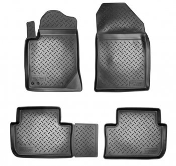 1 949 р. Комплект ковриков в салон Norplast Unidec  Peugeot 407 ( седан,  универсал) (2004-2011) (Цвет: черный). Увеличить фотографию 1