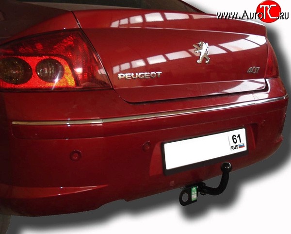 5 299 р. Фаркоп Лидер Плюс Peugeot 407 седан (2004-2010) (Без электропакета)