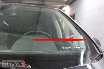 1 849 р. Водостоки (дефлектора) лобового стекла Стрелка 11 Peugeot 408 рестайлинг (2015-2022). Увеличить фотографию 3