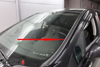 1 849 р. Водостоки (дефлектора) лобового стекла Стрелка 11  Peugeot 408 (2015-2022). Увеличить фотографию 4