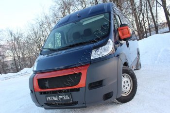 799 р. Реснички на фары (глянец) RA Peugeot Boxer 250 (2006-2014) (Неокрашенные). Увеличить фотографию 3