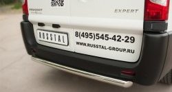 15 299 р. Одинарная защита заднего бампера диаметром 63 мм Russtal  Peugeot Expert (2007-2012). Увеличить фотографию 2