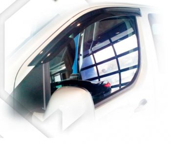 1 899 р. Дефлектора окон CA-Plastic Peugeot Traveller (2016-2024) (Classic полупрозрачный, Без хром.молдинга). Увеличить фотографию 1