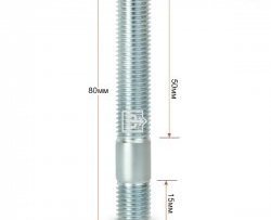 Резьбовая шпилька 80 мм ступицы Вектор M12x1.5x80 Nissan Qashqai 2 J11 рестайлинг (2017-2022) 