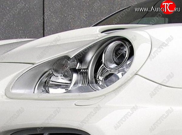 2 999 р. Реснички на фары CT Porsche Cayenne 958 (2010-2014) (Неокрашенные)