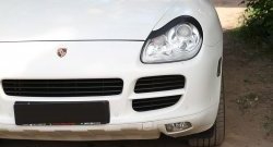 1 599 р. Реснички на фары RA  Porsche Cayenne  955 (2002-2006) (Неокрашенные). Увеличить фотографию 5