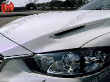 47 899 р. Капот пластиковый (с прорезаными жабрами) SkyActivSport MV-Tuning Mazda 6 GJ дорестайлинг седан (2012-2015) (Неокрашенный). Увеличить фотографию 4