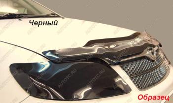 2 099 р. Дефлектор капота CA-Plastic Toyota Wish XE20 дорестайлинг (2009-2012) (серия Classic черный, Без надписи). Увеличить фотографию 1