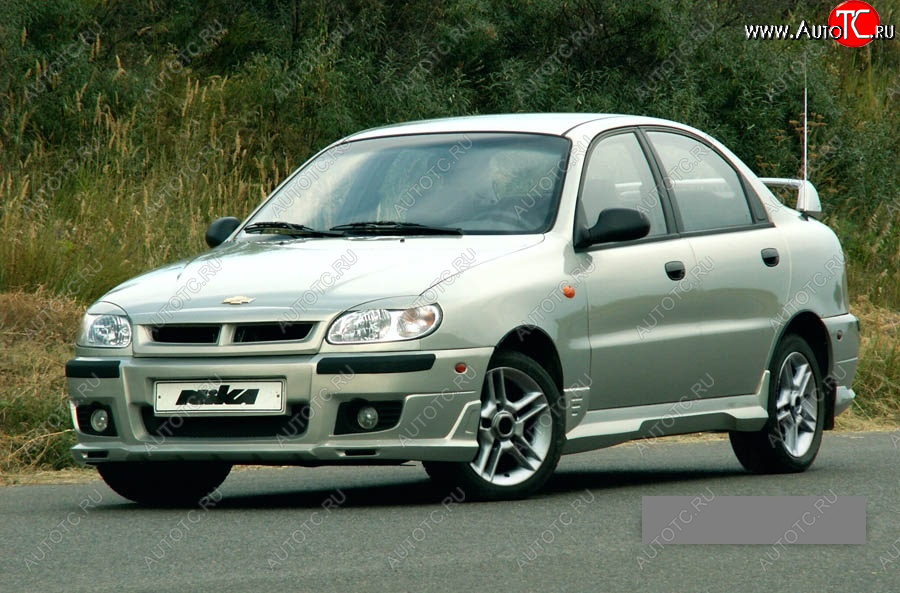 10 699 р. Передний бампер Nika Daewoo Sense Т100 седан (1997-2008) (Неокрашенный, Без вставок под ПТФ)