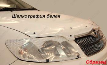 2 199 р. Дефлектор капота (2006-2010) CA-Plastik  Chery Tiggo T11 (2005-2013) дорестайлинг (серия Шелкография белая). Увеличить фотографию 1