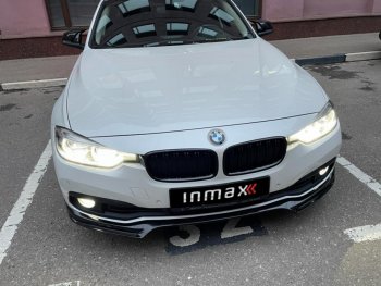 11 799 р. Юбка переднего бампера (Sport,Luxury, SE) INMAX  BMW 3 серия ( F30,  F31) (2015-2018) (неокрашенная). Увеличить фотографию 1