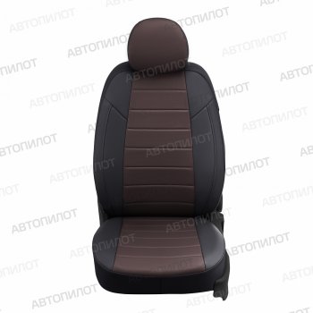 13 449 р. Чехлы сидений (экокожа) Автопилот  BMW X2  F39 (2017-2024) (черный/шоколад). Увеличить фотографию 4