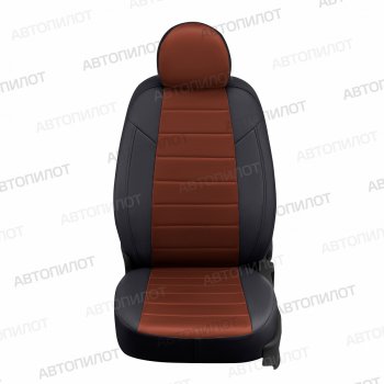 10 699 р. Чехлы сидений (экокожа/алькантара) Автопилот  BMW X3  E83 (2003-2009) (черный/темно-коричневый). Увеличить фотографию 3