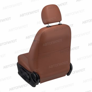 7 499 р. Чехлы сидений (экокожа/алькантара) Автопилот  Chevrolet Cobalt (2011-2024), Ravon R4 (2016-2020) (коричневый). Увеличить фотографию 5