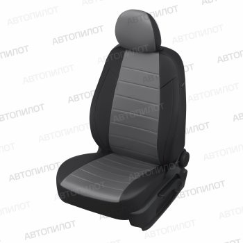 16 899 р. Чехлы сидений (экокожа/алькантара, 7 м.) Автопилот  Chevrolet Orlando (2011-2018) (черный/серый). Увеличить фотографию 1