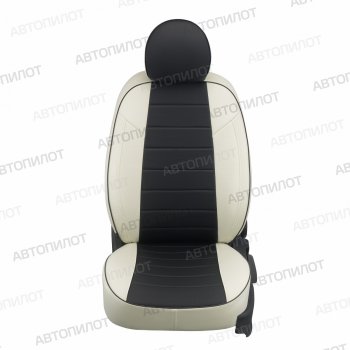13 449 р. Чехлы сидений (экокожа) Автопилот  Chevrolet Trailblazer  GM800 (2012-2016) (белый/черный). Увеличить фотографию 3