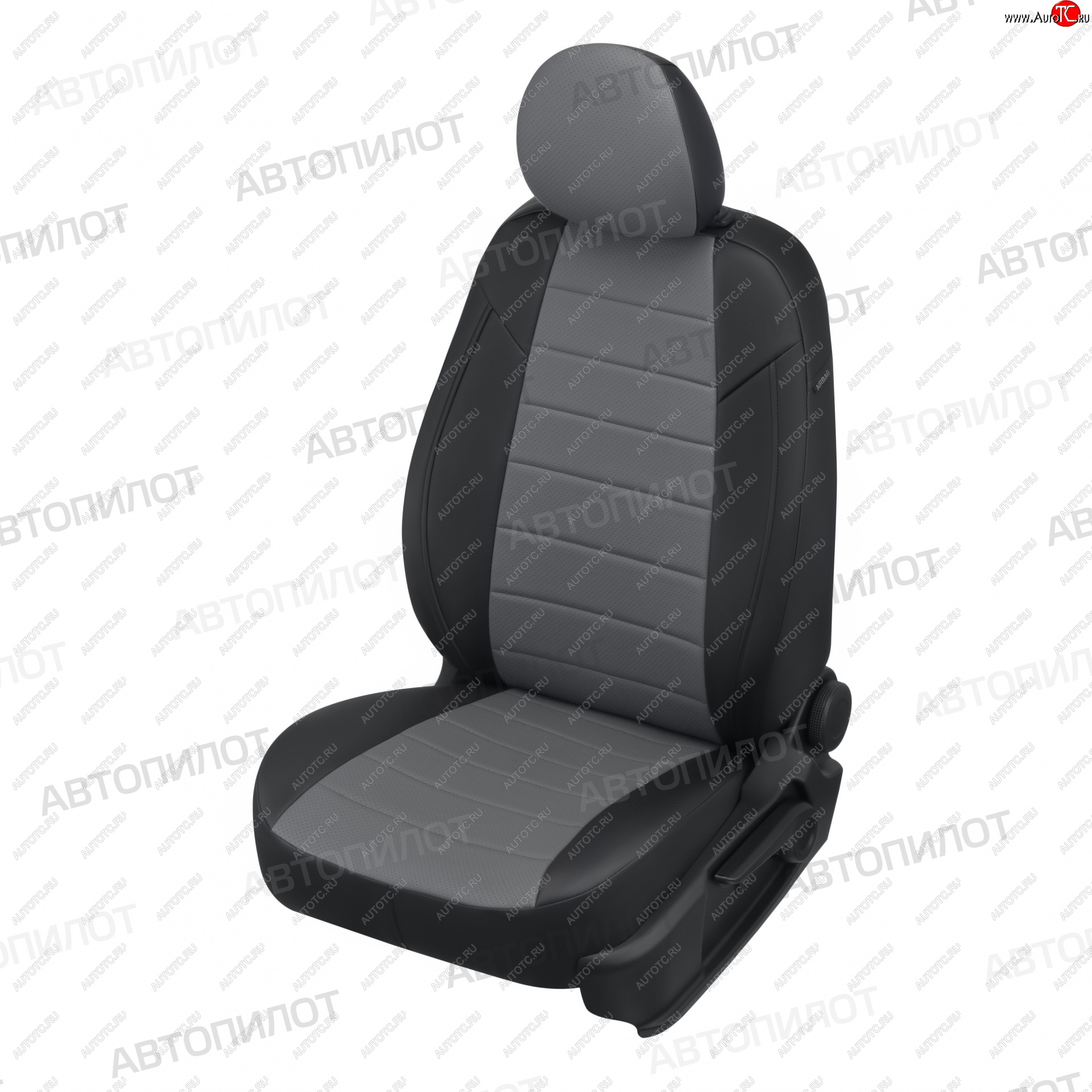 13 449 р. Чехлы сидений (экокожа) Автопилот  Chevrolet Trailblazer  GM800 (2012-2016) (черный/серый)