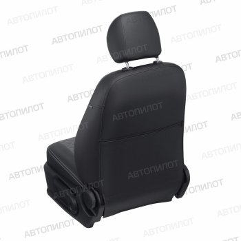 7 799 р. Чехлы сидений (GhiaTitanium, экокожа) Автопилот Ромб  Ford Focus  2 (2004-2011) (черный/серый). Увеличить фотографию 4