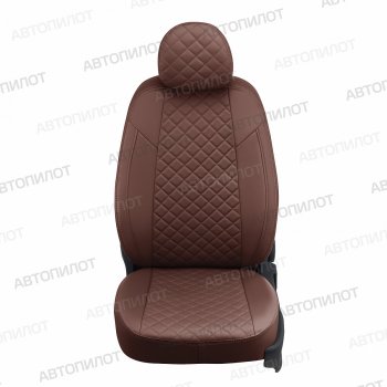 14 499 р. ехлы сидений (экокожа) Автопилот Ромб  Honda Civic  9 (2011-2016) (темно-коричневый). Увеличить фотографию 1