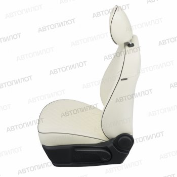 13 999 р. Чехлы сидений (экокожа) Автопилот Ромб  Hyundai Elantra  AD (2016-2020) (белый). Увеличить фотографию 3